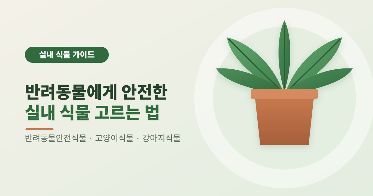 반려동물에게 안전한 실내 식물 고르는 법 썸네일